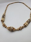 Vintage Boho Carved Bone Necklace Stars Tribal Bohemian Ethnic Jewelry  30 