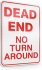 8x12 Reflective No Turn Around Sign Aluminum Weatherproof Driveway Sign