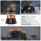 Led Rechargeable Strobe Beacon Light Magnetic Emergency Flashing Safety Warning