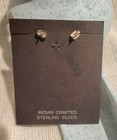 Handmade Native American Sterling Silver 925 Turquoise Multicolor Inlay Earrings