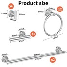 10pcs Bathroom Hardware Set Towel Rack Bar Towel Rings Hooks Toilet Paper Holder