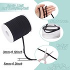 21 87 Yards 5mm Black Flat Nylon Cord Soft Stretch Beading Strings Elastic Ba   