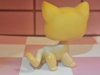 Littlest Pet Shop Lps 72 Shorthair Cat Yellow White Stripe Green Eyes Authentic