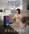Karaoke Machine   Portable Pa System With 2 Wireless Microphones