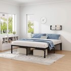 Metal Bed Frame  Queen Size  18 Inch  Storage Space  Heavy Duty  Sturdy  Durable