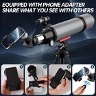 Aurosports 90mm Telescope 600mm Refractor Travel Scope Tripod Phone Adapter
