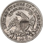 1837 10c Ten Cent Dime Capped Bust  Extremely Fine  Ngc Slabbed