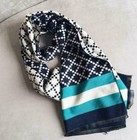 Plaid Oversized Checker Cashmere Blanket Tassel Long Scarf Shawl Wrap-blue Green