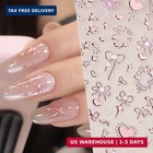 Valentine s 5d Embossed Nail Art Stickers - Romantic Rose Gold   Pink Nail Decal