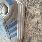 Adidas Gray blue white 3-stripes Low Top Lace-up Athletic Sneakers Hw8130