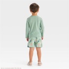 Toddler Boys  Mickey Mouse Palm Tree Rashguard Swim Set Green 5t  see Deal    