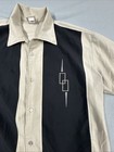 Lucky Paradise Mens Shirt Charlie Bowling Button Up Short Sleeve Khaki Black Xl