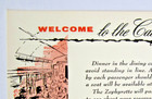 Railroad 1960s  California Zephyr Welcome Card - 4 Available  Sold Individually