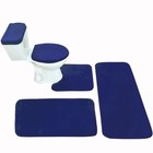 Runner Memory Foam Bathroom Rug Set 5 Piece With Toilet Lid Cover And Tank Co   