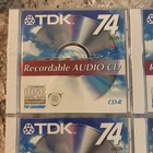 Tdk Cd Twin Recordable Audio Cd Cd-r Audio Rewritable 74 Min Lot Of 4 Sealed