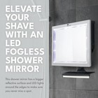 Toilettree Products Deluxe Led Fogless Shower Mirror With Squeegee  shower   