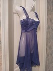 Vintage Victoria s Secret Body Gold Label Purple Lace   Chiffon Babydoll Sz M