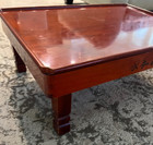 Asian Korean Low Profile Folding Legs Carved Wooden Coffee Tea Table Antique