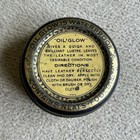 Antique Oil Glow Black Shoe Polish Tin Fremont Ohio Neatsfoot Oil Dauber
