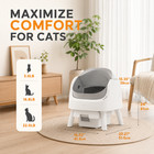 Open-top Self Cleaning Cat Litter Box With Trash Bags And Mat Open Box