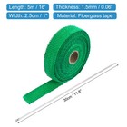 Fiberglass Exhaust Wrap Tape 1 x16  Green Header Heat Wrap With 4 Stainless Ties
