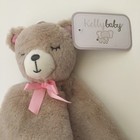 New Lovey Soft Baby Toy Rattle Bear Snuggle Pink Tags Baby Gift   Kellybaby