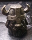 Vintage Tinn   per Norway Solid Pewter Viking Warrior Thimble