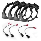 For 07-13 Gmc Sierra 4x 6 5  Speaker Adapter Spacers Ring Bracket W wire Harness