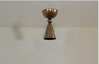 Semi-flush-mount Ceiling Light Fixture 1950s Mid Century Modern Raw Brass