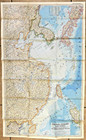 1953-10 October Original Map China Coast   Korea National Geographic - Euc - A3 