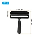2pcs 4 5 Inch Rubber Roller Brayer Tools For Wallpaper Craft Printmaking  Black