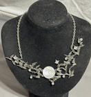 1977 Alchemy Eventide England Pewter Mother Pearl Bat Twilight Necklace P655