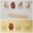 4 Rare Vintage Ilobasco El Salvador  Surprises  Hand Painted Clay Miniatures