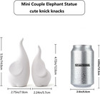 Ceramic Elephant Figurines With Trunk Up  Pair Couples Loving Elephant Statue  S