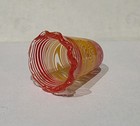Thuringen  Glass Thimble Orange Top   Bottom  Middle Light Orange  And Clear