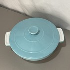 Teal Casserole Dush W lid - 8 5 Wide X 3 75 Deep - Olive   Thyme
