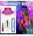Hanaive 144 Pcs Neon Party Supplies Multicolored 2025 New Year s Eve Kit Gang   