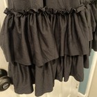 Vtg Szm Baltogs Black Flamenco Tango Skirt Women   s Ballroom Double Ruffle 36 