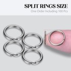 1 2  Small Split Key Rings Silver 100 Pcs Double Loops Keyring Metal Mini For   