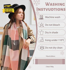 Women s Long Plaid Blanket Scarf Chunky Oversized Winter Fall Warm Scarf Big Tar