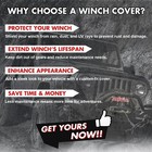 X-bull Winch Cover Bag Dust Cove Neoprene Waterproof Soft Fits 9500-13000lbs