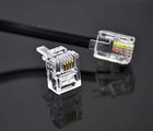 Pack Of 5-15 Ft Flat Black Phone Line Cord Rj11 Cable - Office - Home - Landl   