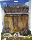 Backstrap Tendon Dog Treats - 100  Natural Buffalo For Dental Health - 20-pack