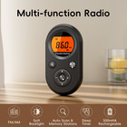 Umutoo Mini01 Am fm Pocket Radio     Rechargeable  Sleep Timer  Backlit Lcd  Gift