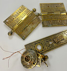 Huge Lot Antique Ornate Brass Architectural Parts Door Knobs Key Plates Hinges