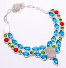 Natural Mexican Laguna Lace Agate Handmade Antique Design Necklace 17 99 ln-4