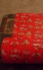Vtg Christmas Wrapping Paper 2 Yards Gift Wrap Angels Bells   Gold Accents 1960