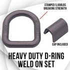 3 8  Heavy Duty Weld On D Ring - 5 000 Lbs Breaking Strength Tie Down 6 Pack