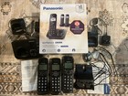 Panasonic Cordless Phone System Answering Machine Call Block 3 Handsets Black