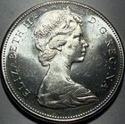 Canada - Elizabeth Ii - Goose Silver Dollar - 1967 -  6oz Asw - Start At Melt 